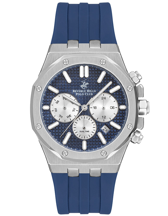 BEVERLY HILLS POLO CLUB Men's Multi Function Blue Sunray Dial Watch - Premium from shopiqat - Just $48.900! Shop now at shopiqat
